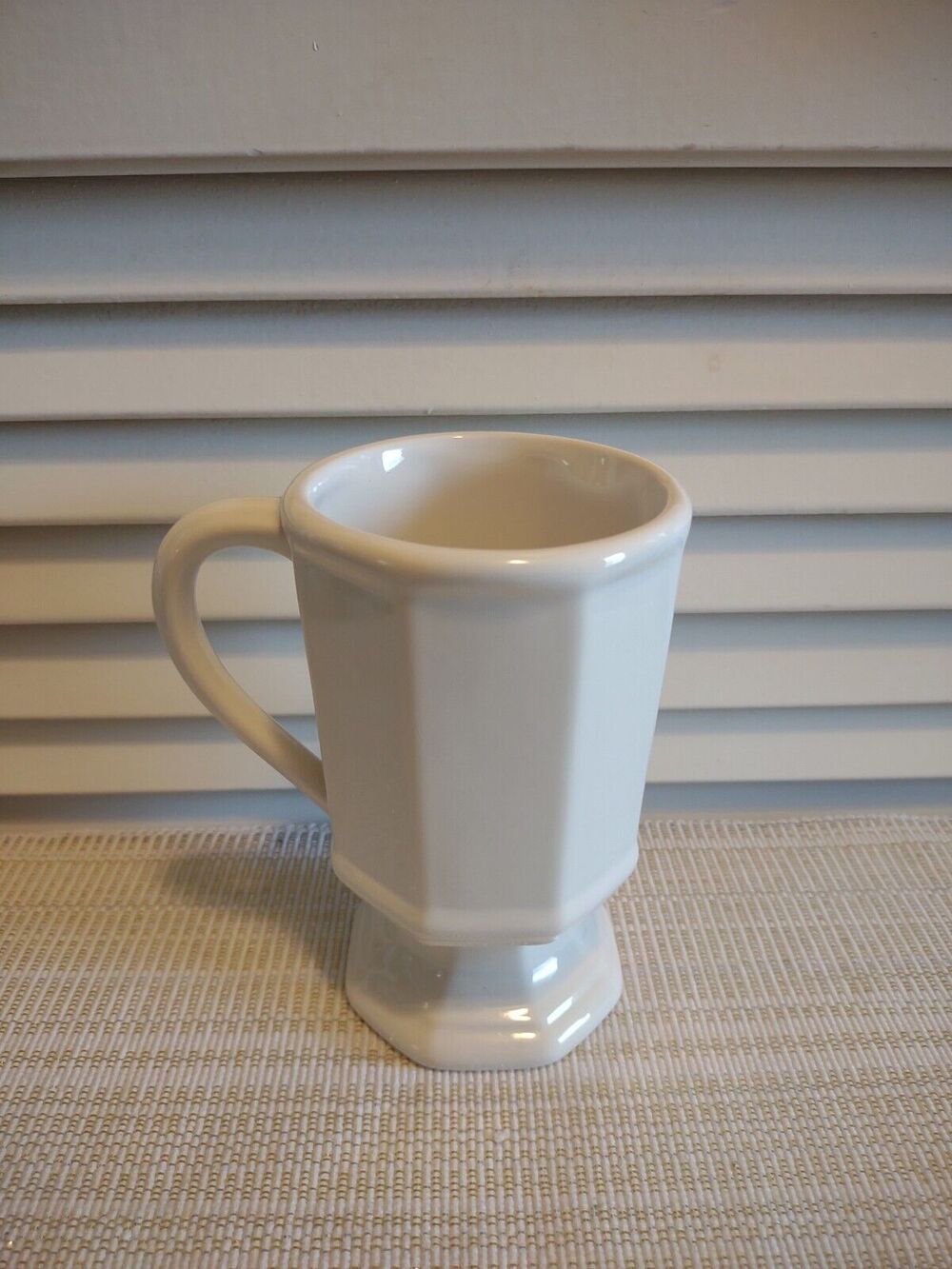 PFALTZGRAFF Heritage Irish Coffee White Stoneware Pedestal Footed Cup Mug